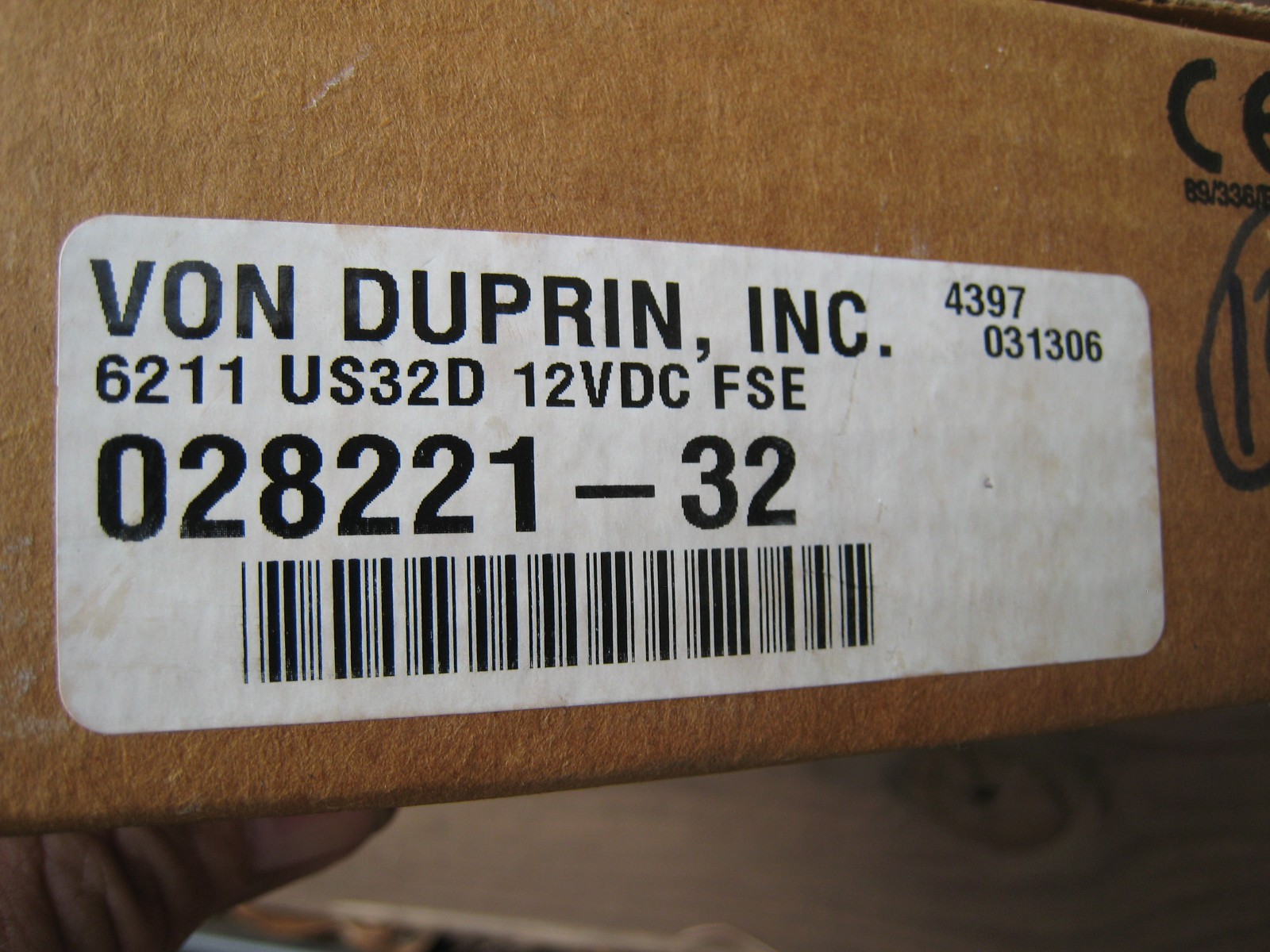 Electric Door Strike NEW door lock access control - VON DUPRIN 028241-32 12VDC