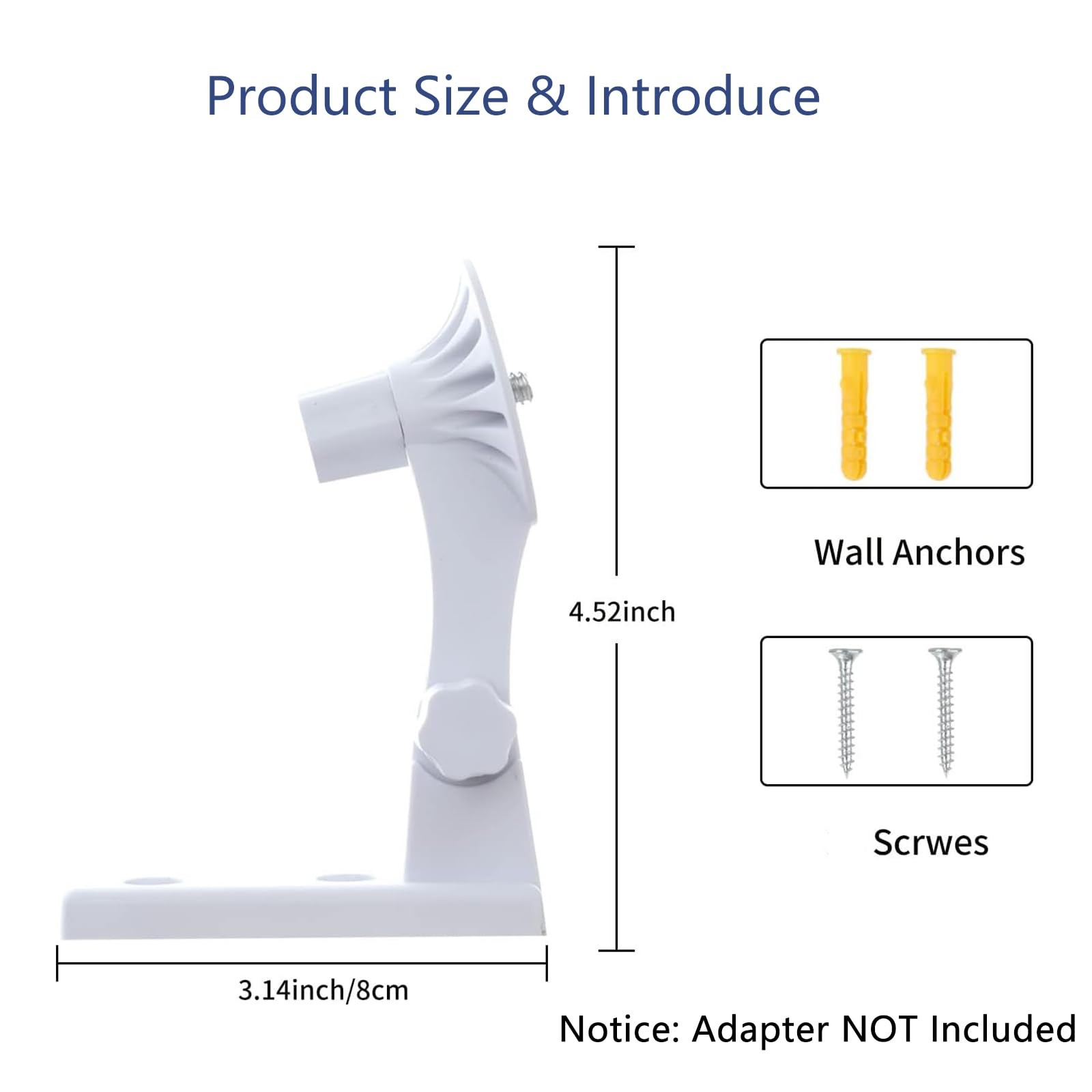 Wall Mount Only Compatible with Ring Pan-Tilt Indoor Cam (2024 White