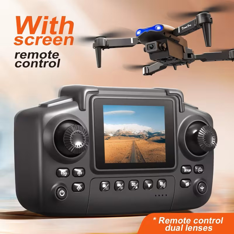 E99 Pro Drone With Dual Camera & Dual Battery Foldable RC Quadcopter For Beginne