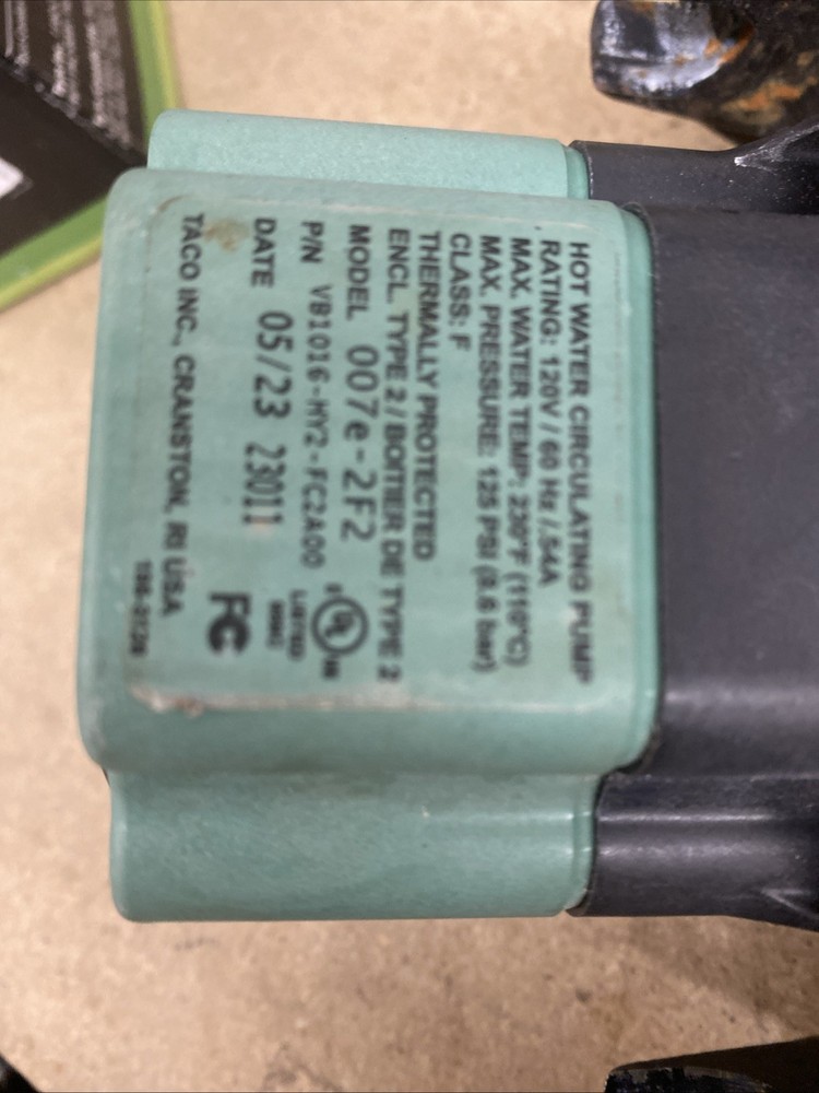Taco 007e ECM High Efficiency Variable Speed Circulator Pump FOR PARTS