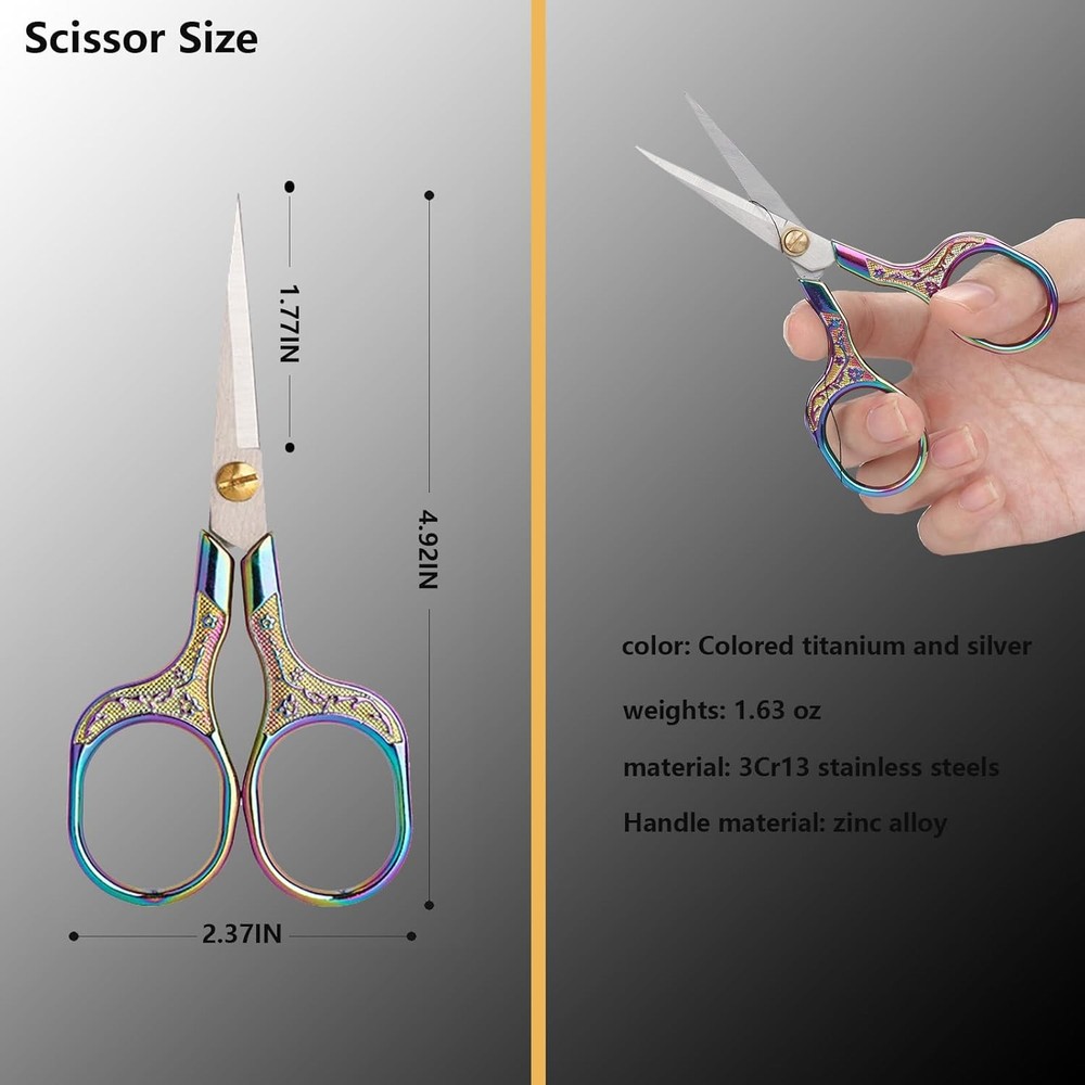 Embroidery Scissors Set 2 Piece Small Sharp Tools for Crochet & Crafts