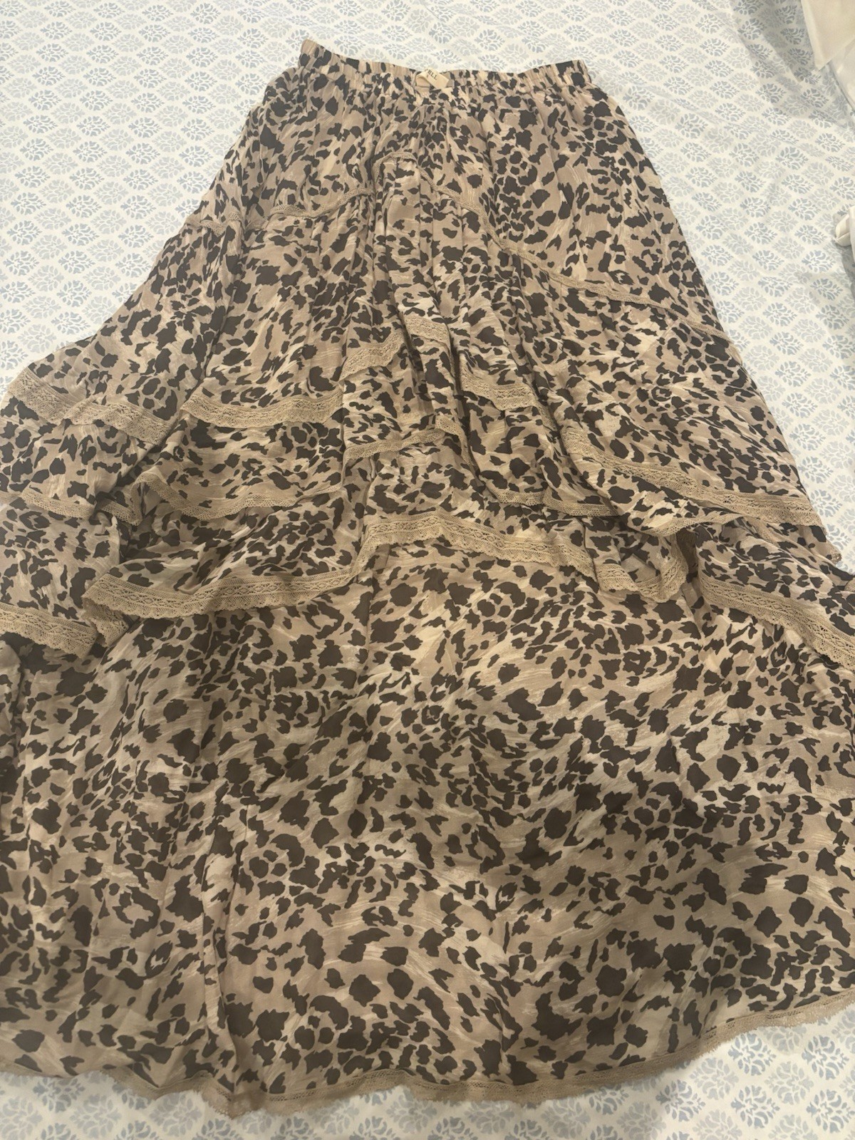 Spell Designs Belle Mare Skirt Small Leopard Print Ruffle