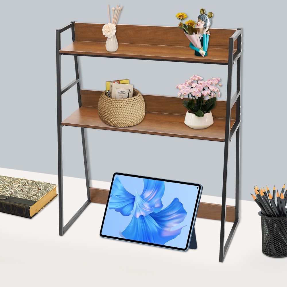 Modern Desktop Bookshelf Multipurpose Bookcase Organizer Desktop Display Rack