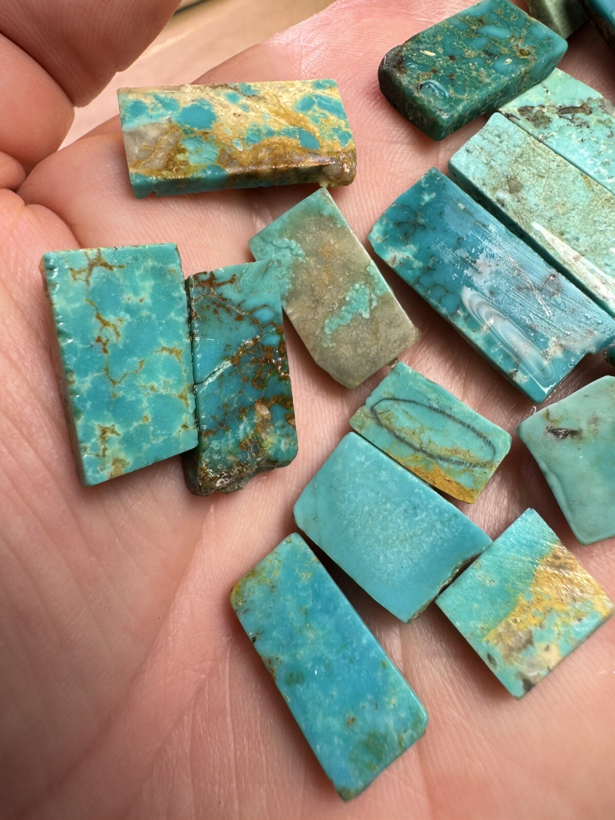 !70 g Bell Trading Post Squared Turquoise! Slabs🔥