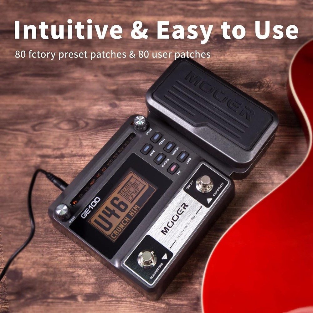 Innovative Multi-Effects Guitar Pedal with LED Screen & User-Friendly Interface