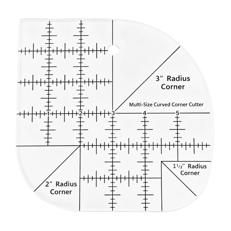 Curved Corner Quilting Ruler Acrylic Sewing Template Patchwork Tool