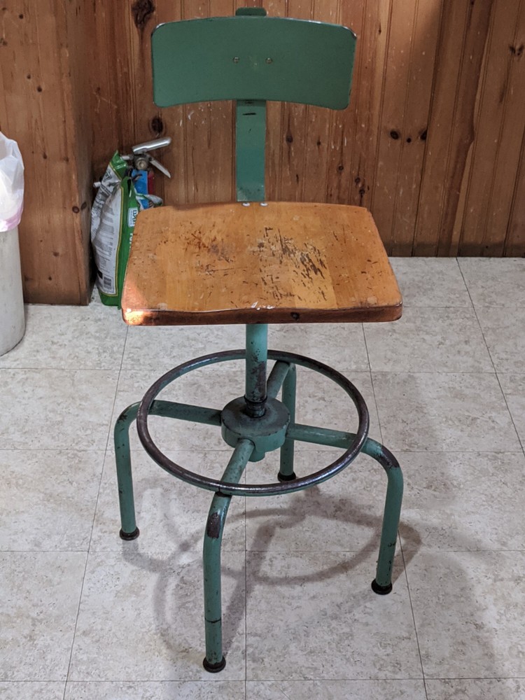 Vintage Adjustable Drafting Stool Adjusto