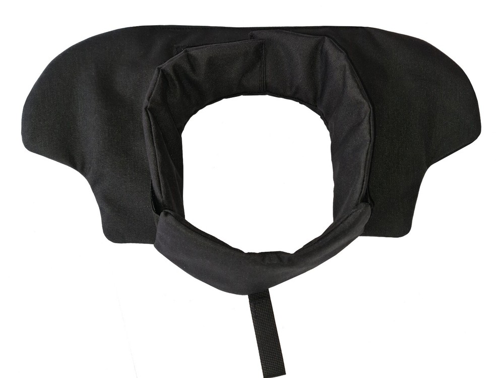 Neck (collar) elements with soft inserts for vest Black