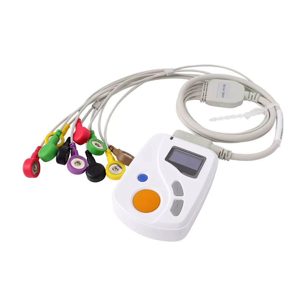 New 12 Channels ECG Holter 48Hour Recorder Dynamic EKG Monitor System TLC6000