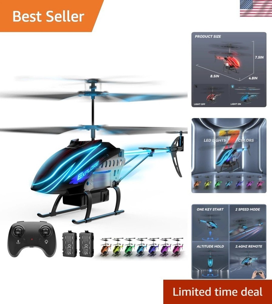 Stunning LED Remote Control Helicopter with 30 Mins Flight & Easy Controls