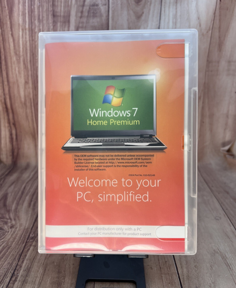 Microsoft Windows 7 Home Premium 32 Bit Full Version DVD w Product Key Code!