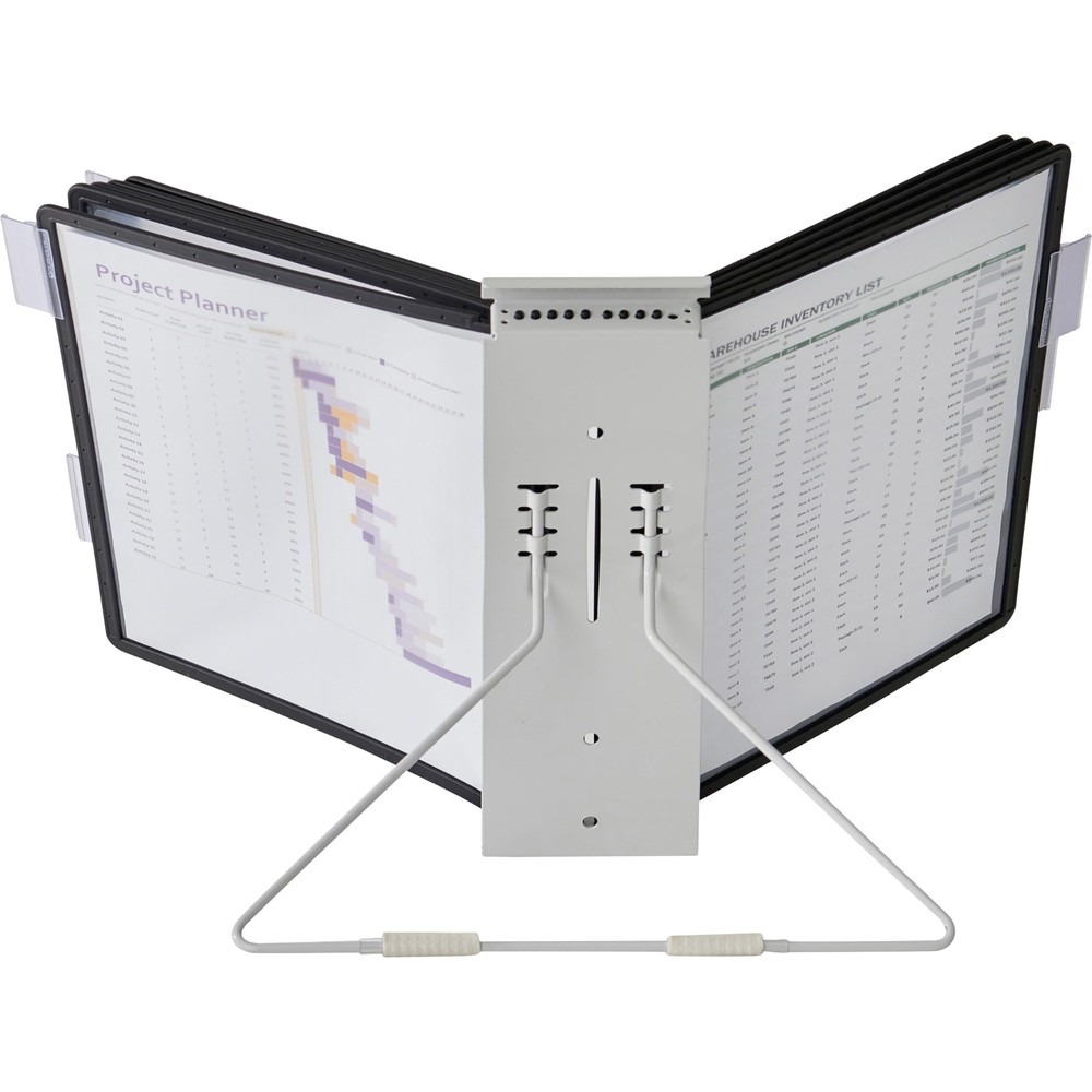 DURABLE Desktop Reference System, 10 Double-Sided Panels, Letter-Size, Black,...