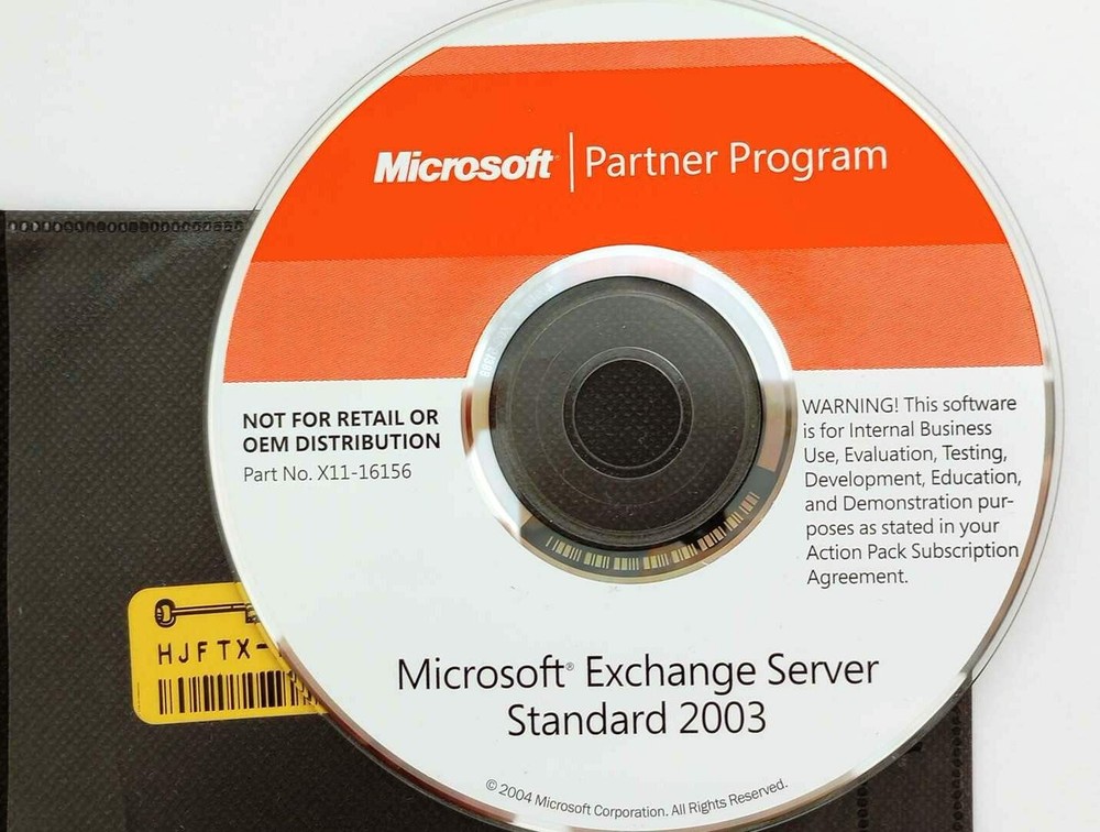 Microsoft Exchange Server 2003 Standard Full Version w/ Product Key & 10 CALs
