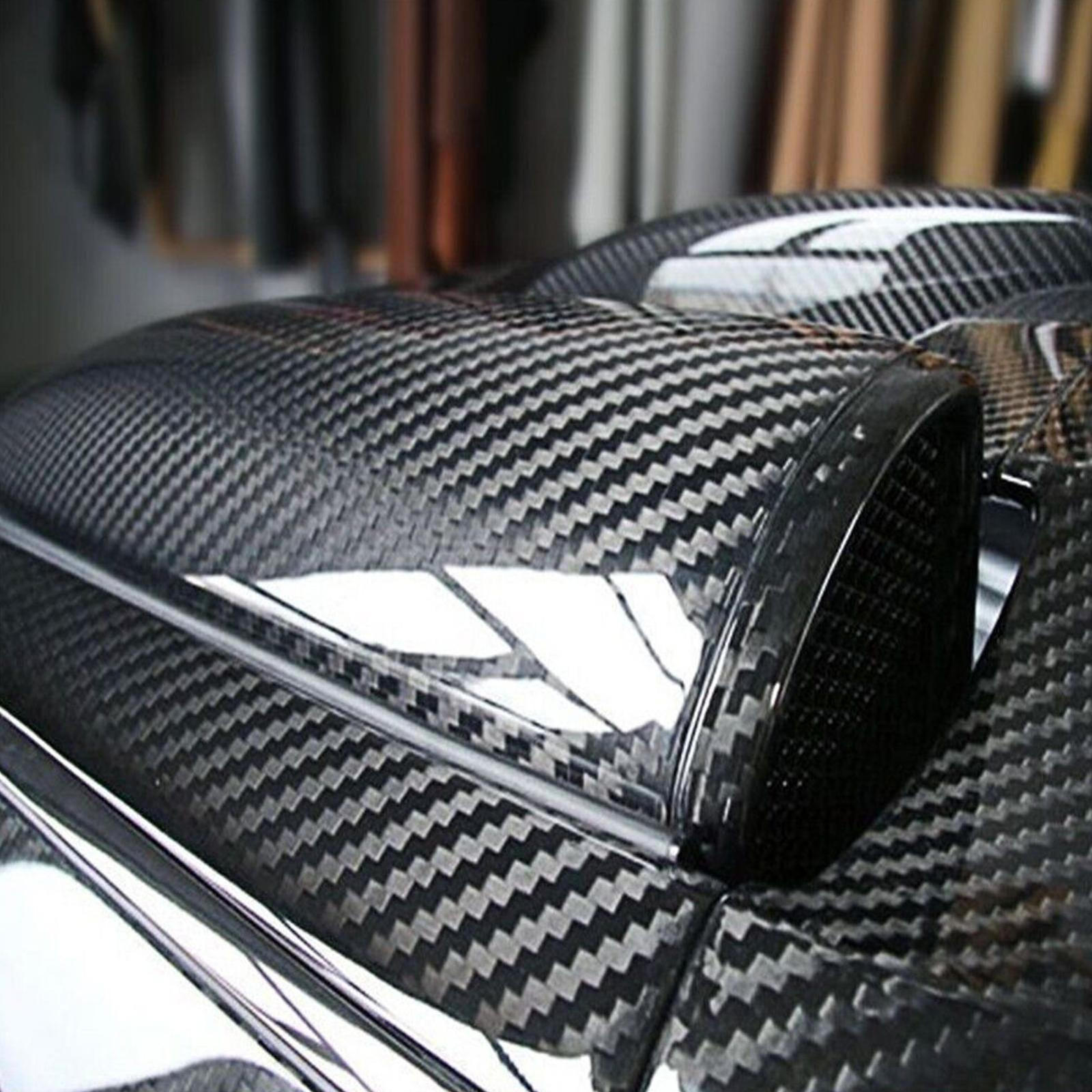 Carbon Fiber Wrap Gloss Black Carbon Fibre Fiber Vinyl Car Wrap Air Release Film