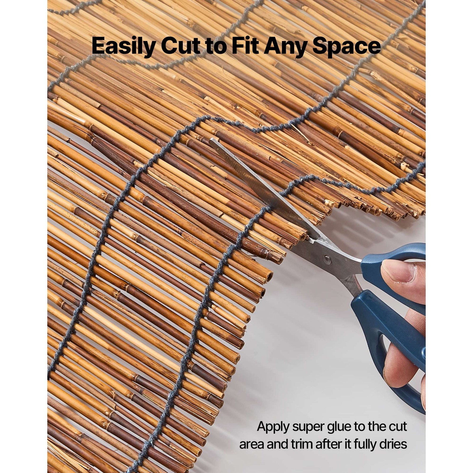 Uimoso Natural Reed Fence Panels 4 ft x 16.4 ft, 3 Pack Privacy Screen Rolls