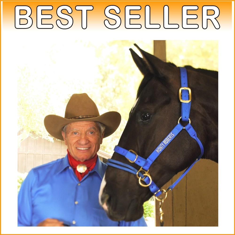 Durable Adjustable Dually Headcollar for Effective Horse Training - Large, Blue=