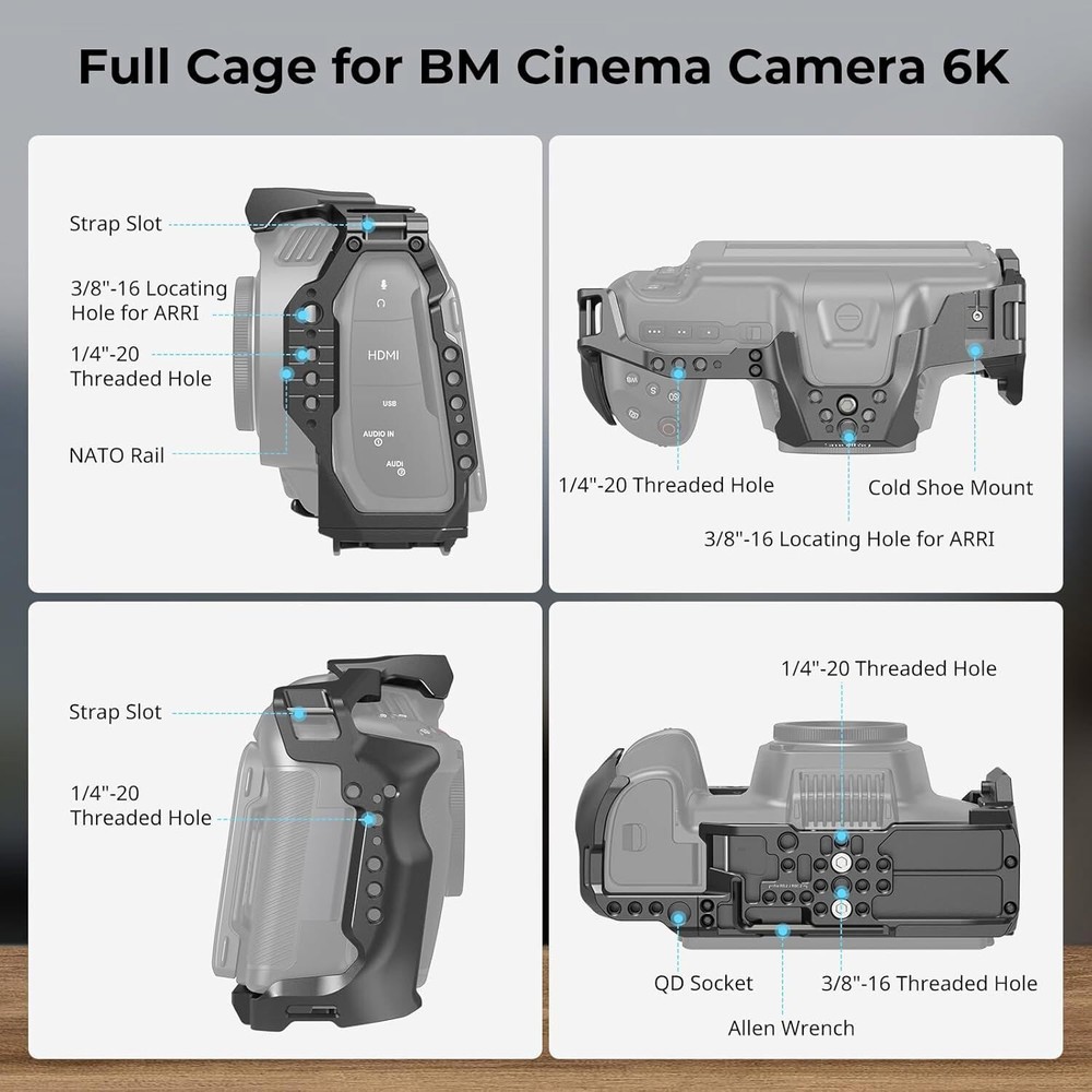 SmallRig Camera Cage Basic Kit for Blackmagic Design Cinema Camera 6K fr BMCC 6K