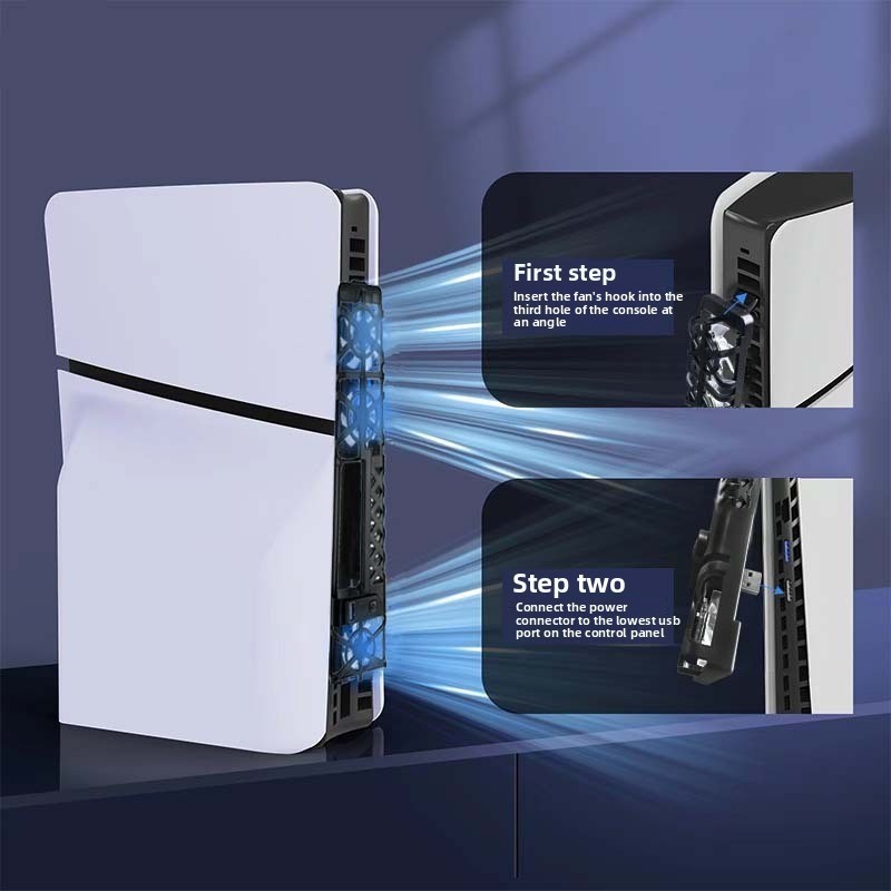 Cooling Fan for PS5 Pro/Slim Console Efficient Cooling System with 3 Fans