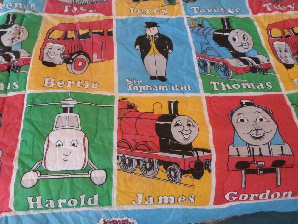 1992 Thomas Tank Engine Twin Bed Set Comforter, Fitted & Flat Sheet, Bed Skirt