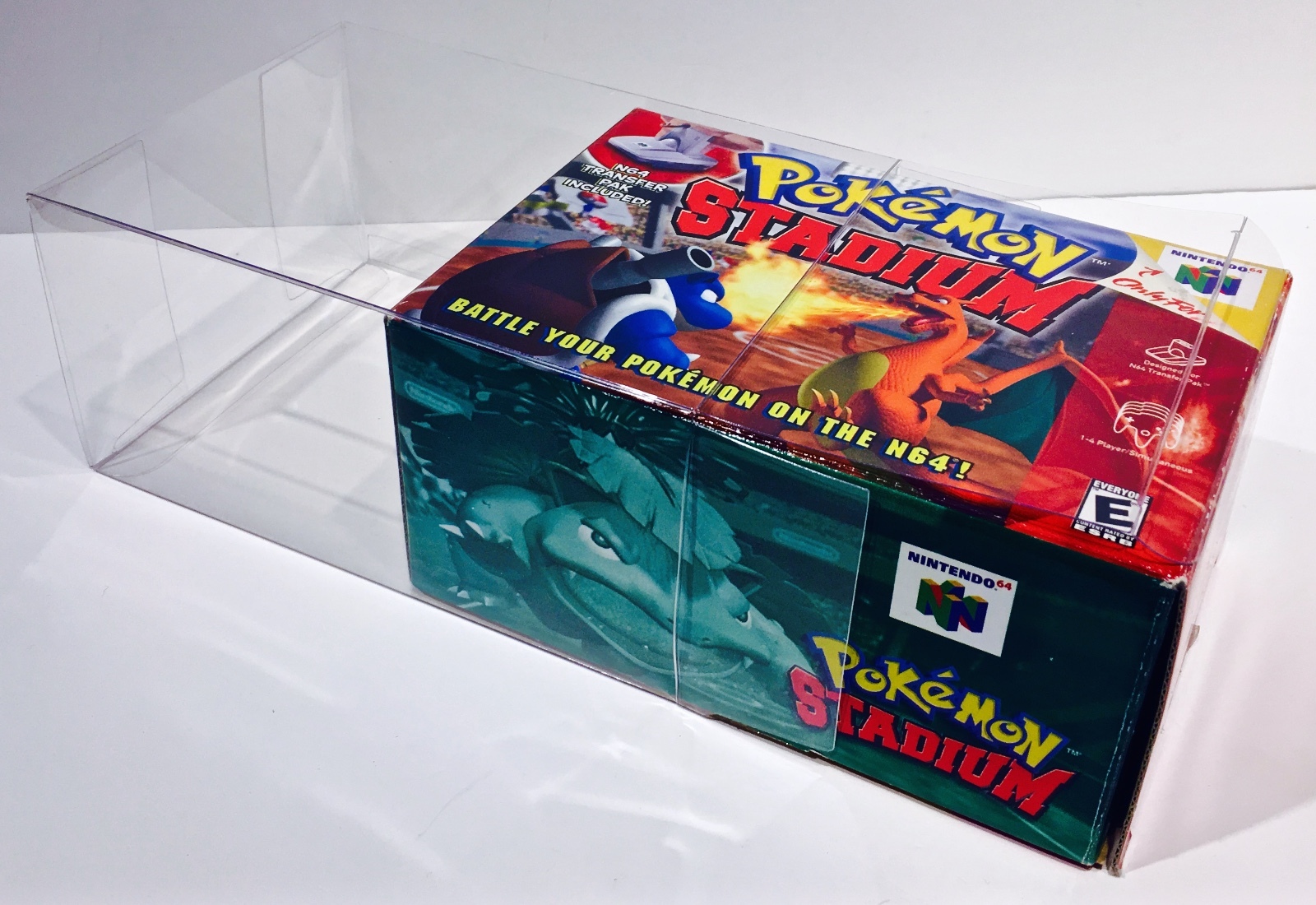1 Box Protector For N64 POKEMON STADIUM   Custom Clear Display Case  Nintendo 64