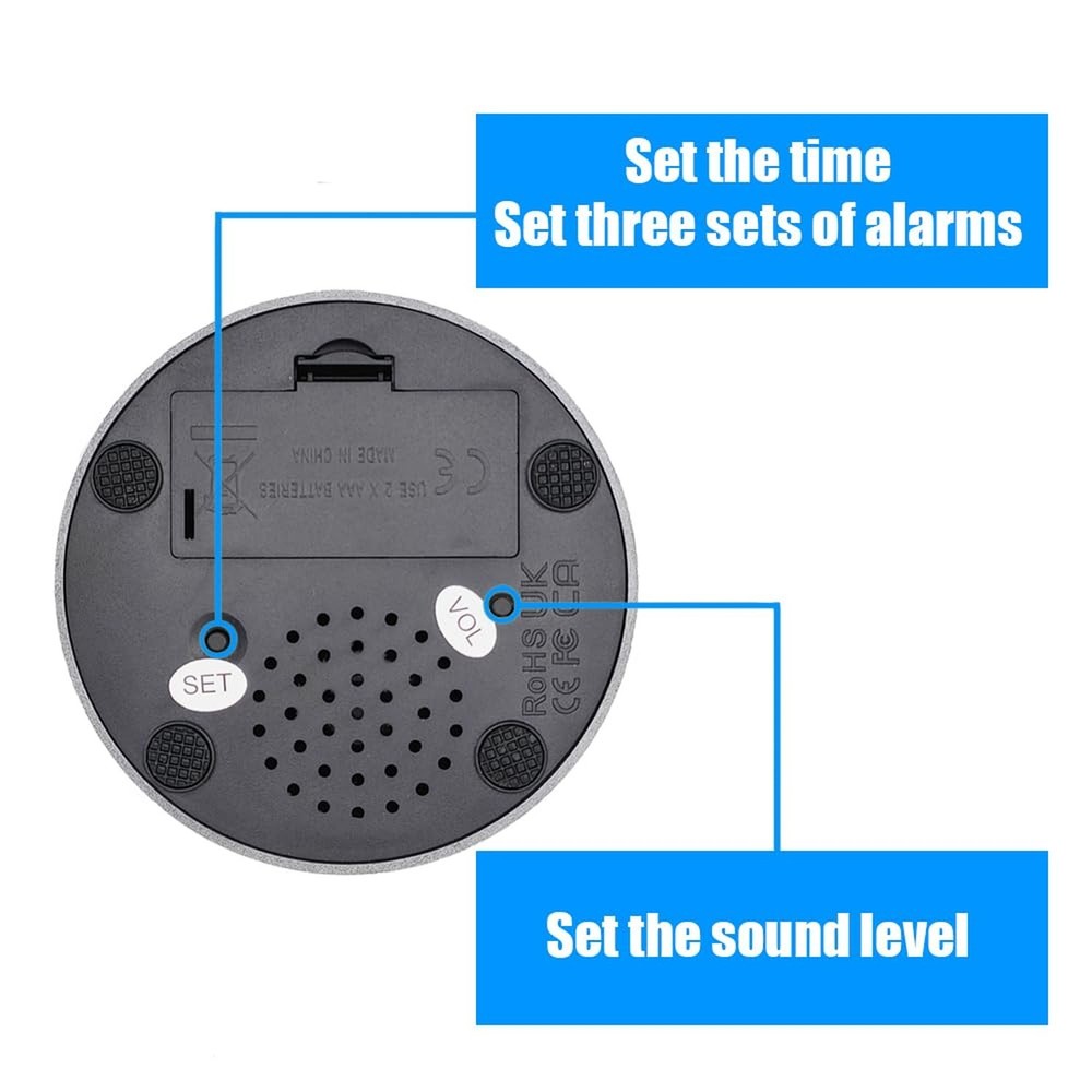 Talking Button Clock - for The Blind, Elderly or Visually impaired (Blue and ...