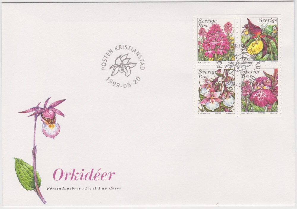 Sweden FDC 1999, Orchids