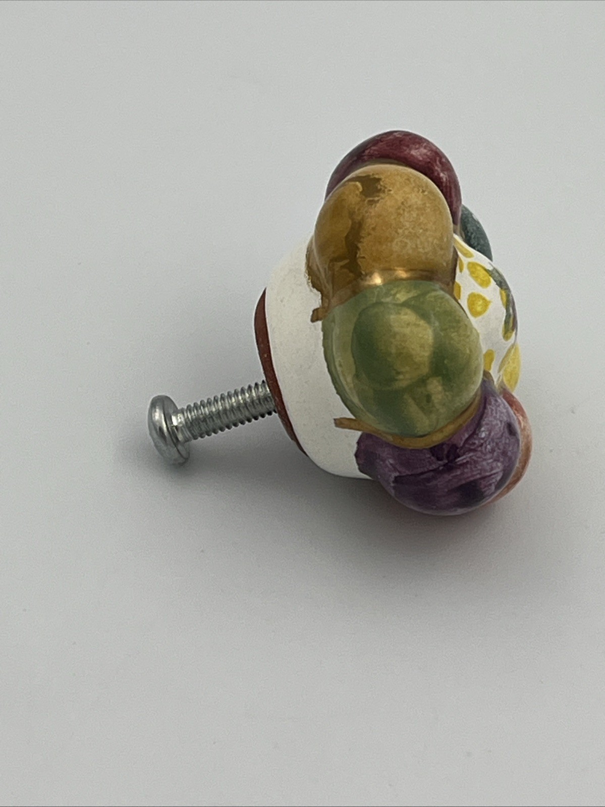 Mackenzie Childs 175” Majolica Rosie Posie Knob Pull With Hardware