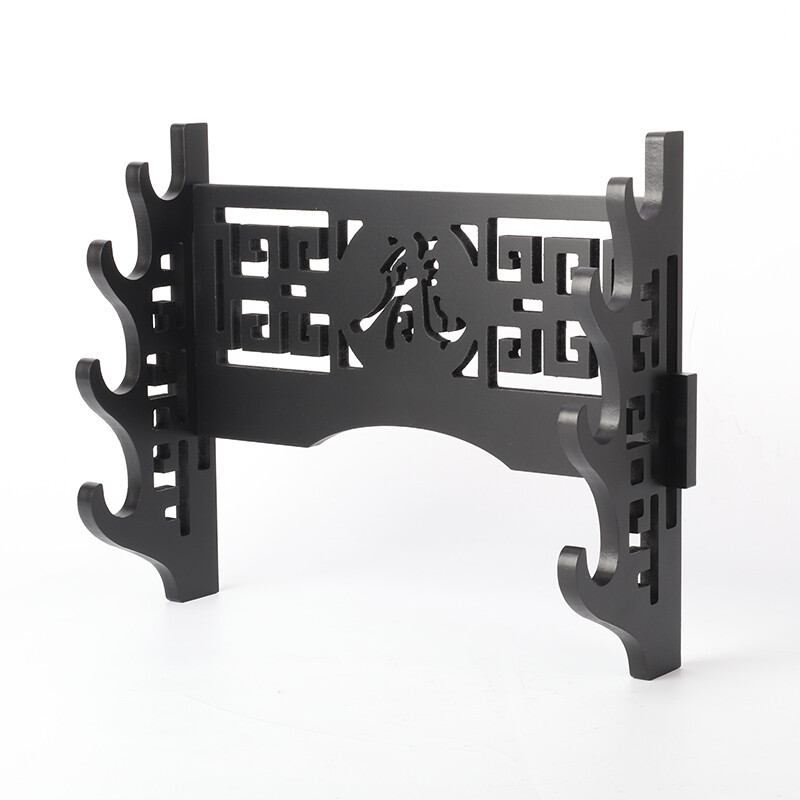 4 Tier Wall Mounted Sword Holder Display Stand Samurai Rack Hanger Bracket USA