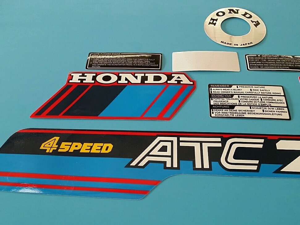 HONDA ATC70 1985 MODEL DECAL GRAPHIC SET (10 DECALS) (*#h04)