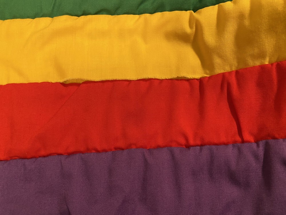 Handmade Rainbow Stripes Pride Blanket Throw Colorful