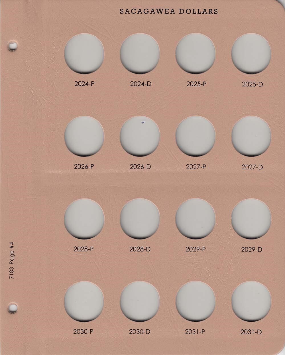 Dansco New Album 7183 For Sacagawea Dollars 2000 P 2031 D Long Term Storage