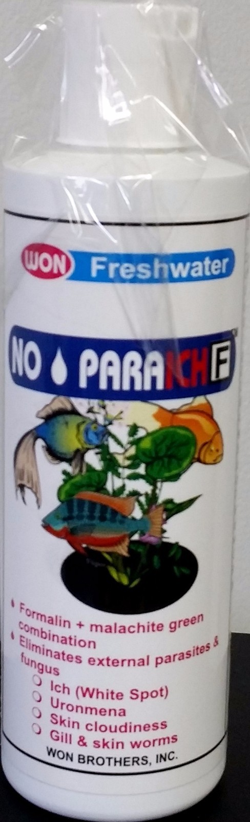 WON BROTHERS NO-PARAICH ICH ICK FISH MEDICATION Freshwater 16 oz.