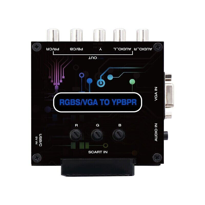 RGBS VGA to YPBPR Game Video Transcoder RGBS to YPBPR Video Converter for Game