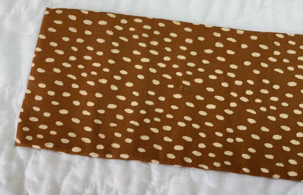 Antique Vintage Table Topper, Rectangle, Nine Patch, Early Calicos, Brown