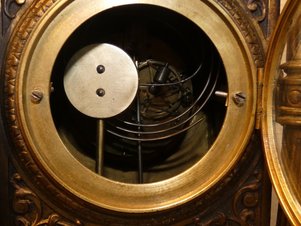 Lenzkirch 63193 Heavy Solid Bronze Mantel Clock 54cm 10kg