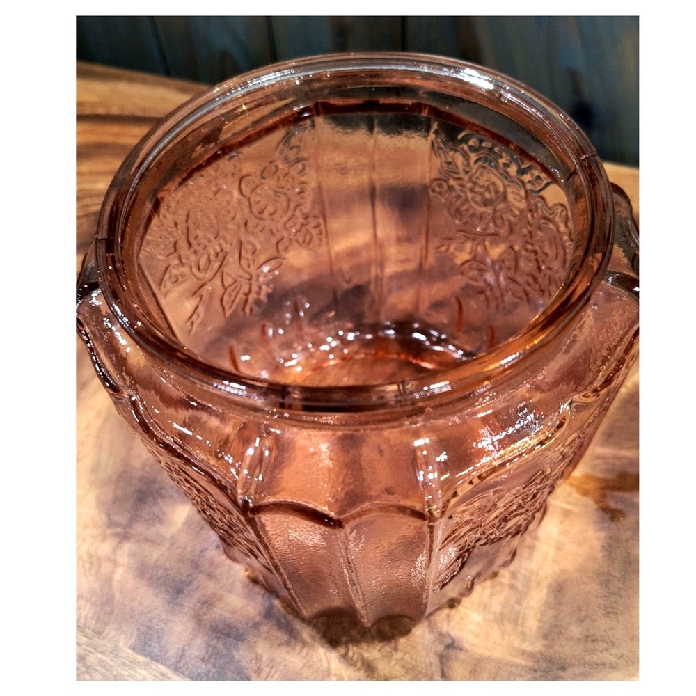 543. Pink Depression Glass Biscuit Jar