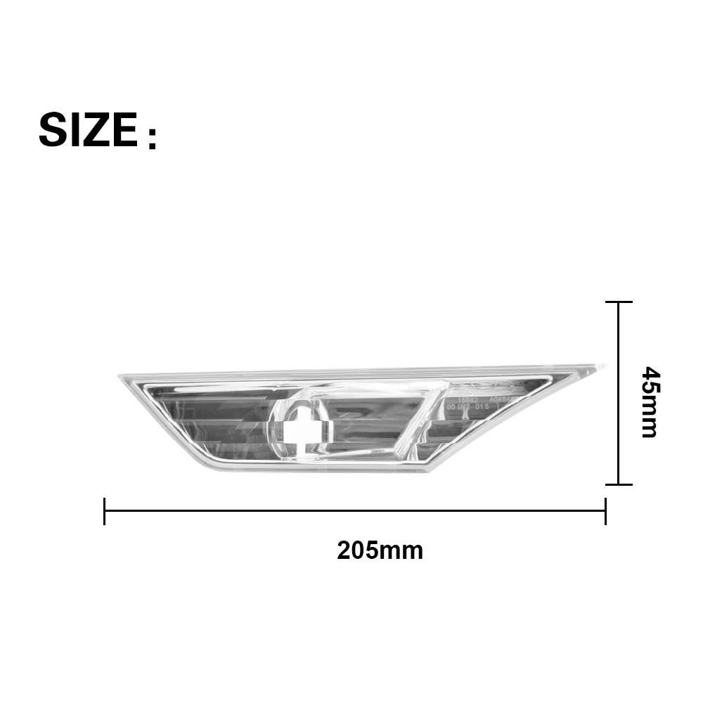 Pair Clear LED Side Lamp Turn Marker Signal Light For Honda Civic 2016-20 2021