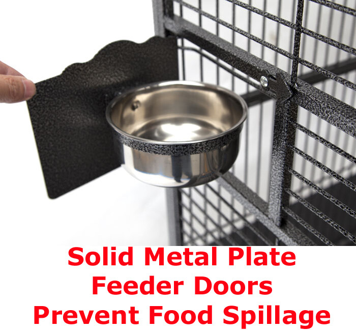 Large Stylish Wrought Iron Open Dome Play-Top Parrot Macaw Cockatoos Bird Cage