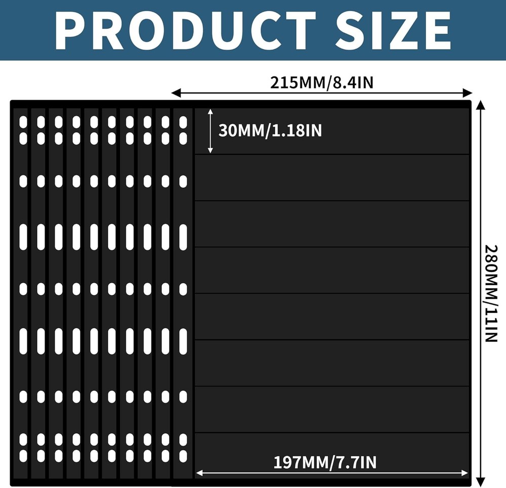 10 Sheets 20 Pages Postage Stamp Album Pages 8 Pockets 7.7X 1.18In