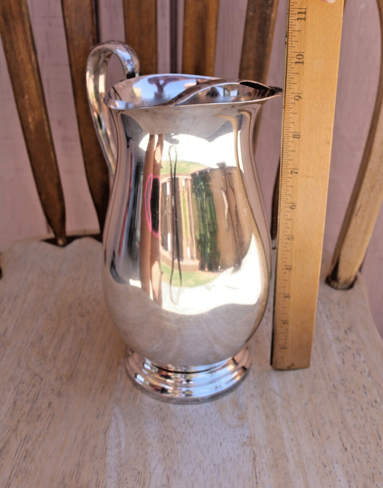 Vintage F.B. Rogers Silverplated Water Pitcher 9.5 Inch