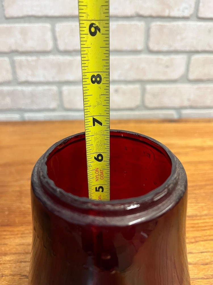 Dietz Fitzall Ruby Red Glass Lantern Globe Replacement 2H Loc-Nob