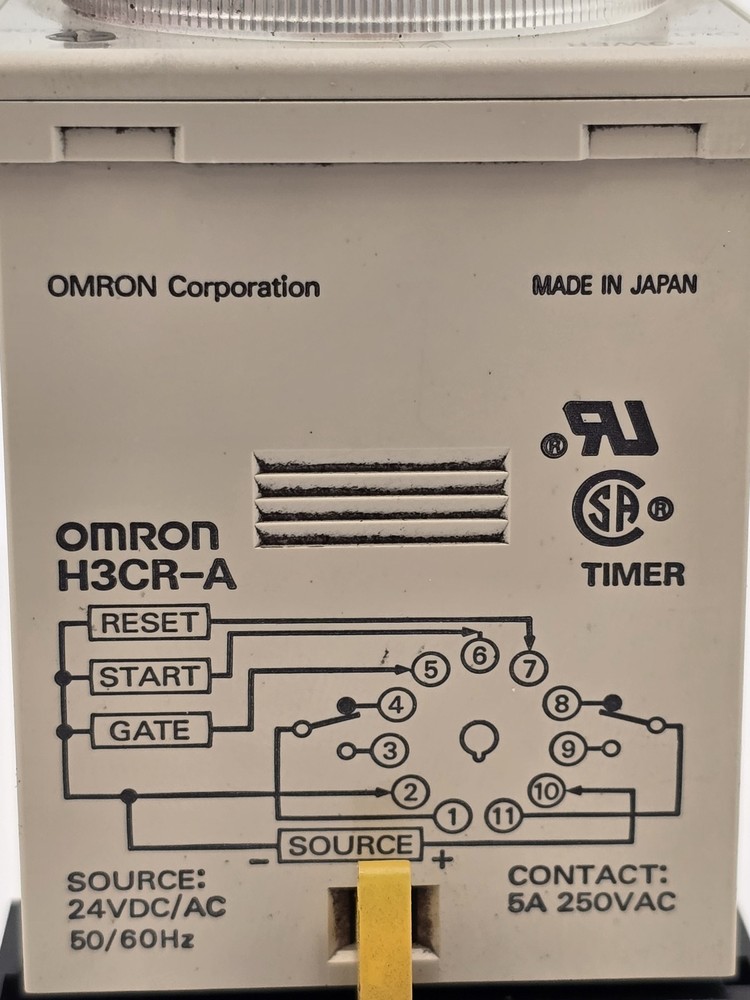 Omron H3CR-A 24VDC Solid State Multifunctonal Timer Contact 5A 250V 2-M4X30 Base
