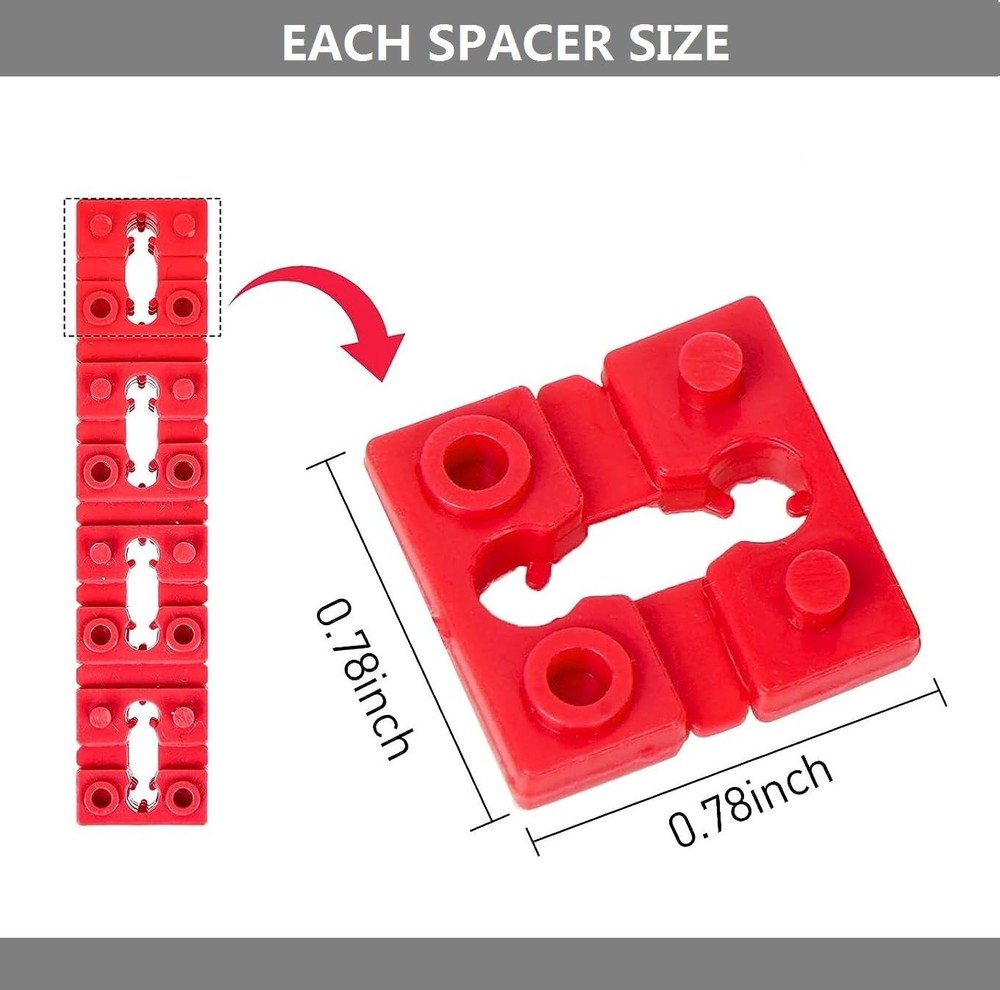 100pcs Outlet Spacers for Electrical Box, Shims Red