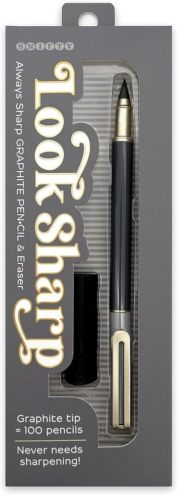 SNIFTY Look Sharp Always Sharp Pencil-Compressed graphite tip equals 100 pencils