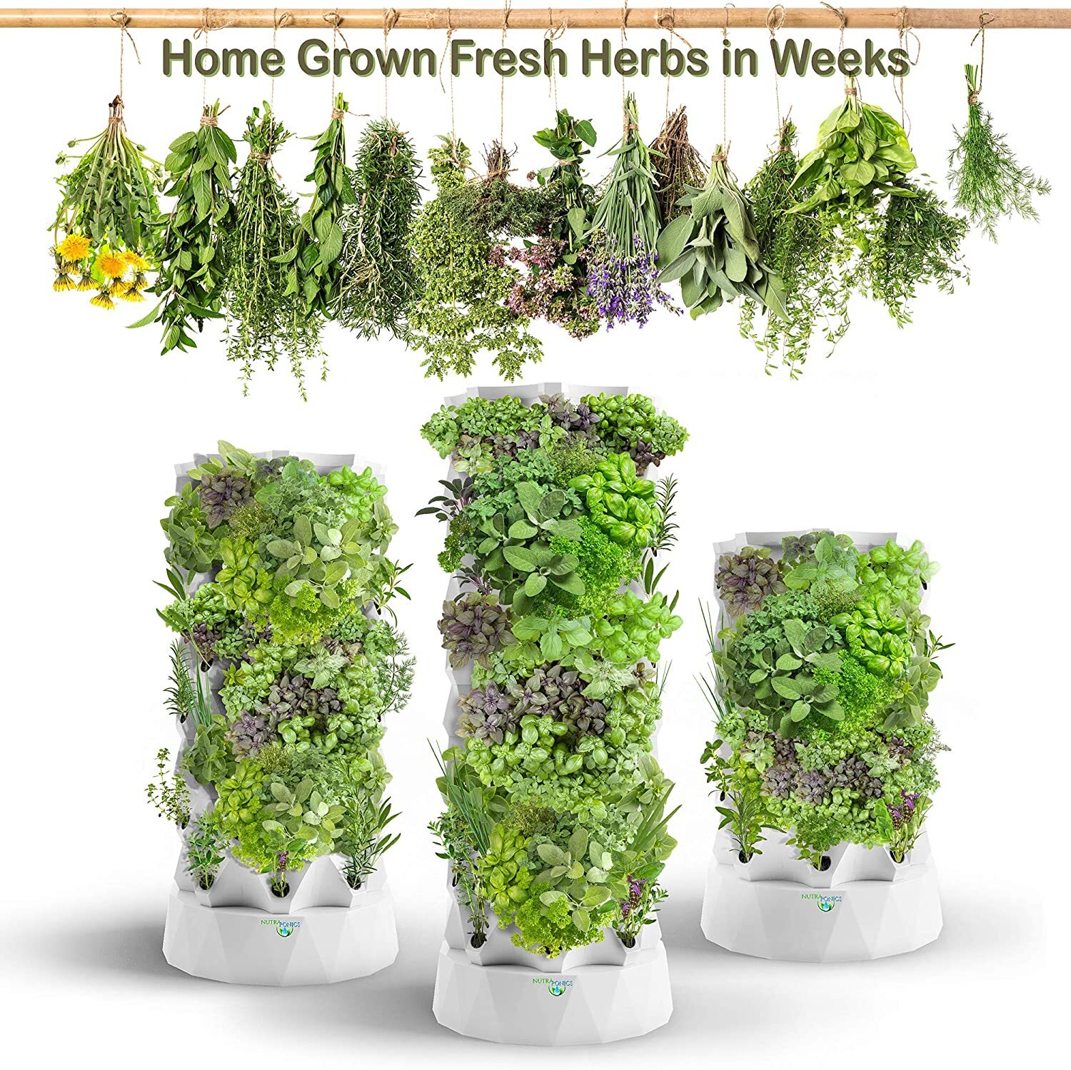 Vertical Hydroponic Garden Tower System Aeroponics Home Grow Kit 10 Layer 80Pots