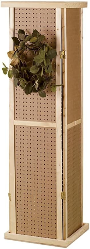 Pegboard Tower Display 4 Sided Spinner Top Base Hinged Rotating Peg Board 5' H