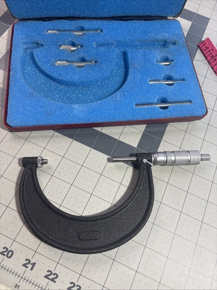 Central Tool Multi Anvil Micrometer 0-4” w/ Standards & Case Providence, RI