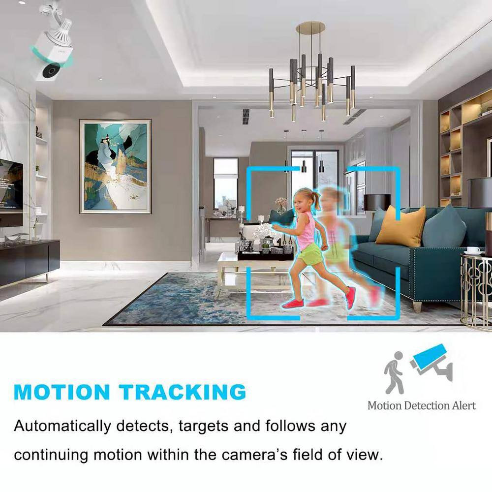 Smart Wi-Fi 1080P Wireless Security Camera with Night Vision, 2-Way Audio, Cloud