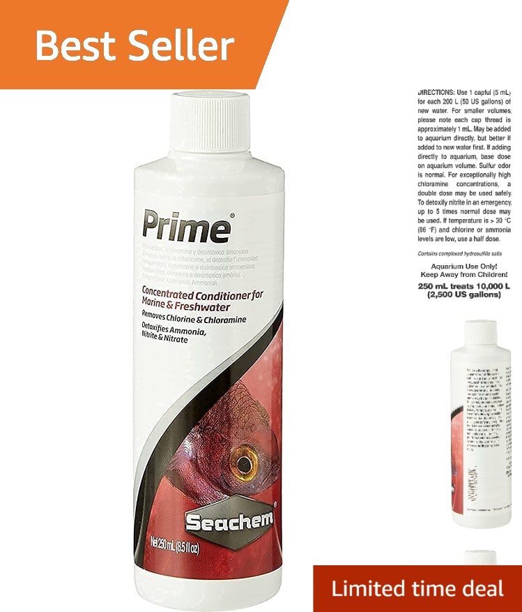 250ml Water Conditioner by Seachem – Safe for All Fish Species