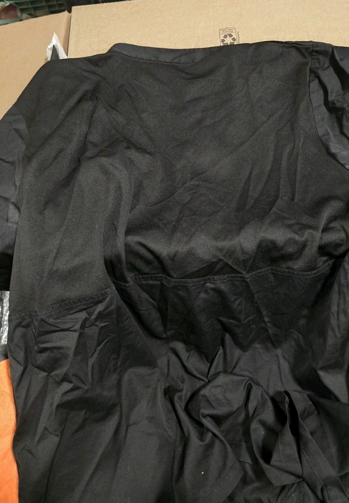 Chef Works Size Large Black Uniform Top